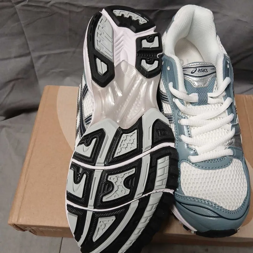 ASICS GEL-KAYANO 14 WHITE/FJORD GREY – UK 6.5 (US 7.5) – MEN'S