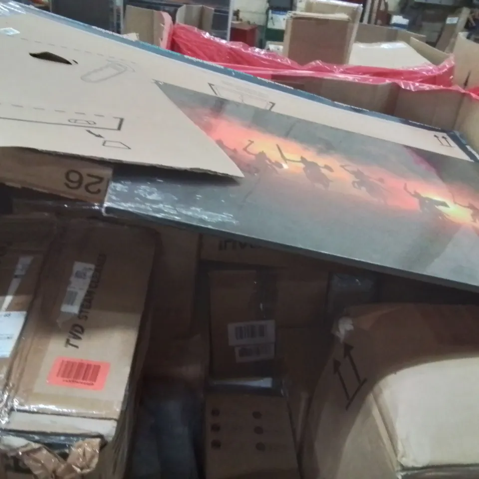 PALLET OF ASSORTED HOUSEHOLD GOODS AND PRODUCTS TO INCLUDE;SMART AIR PURIFIER,CAT LITTER TRAY,MONOPOD