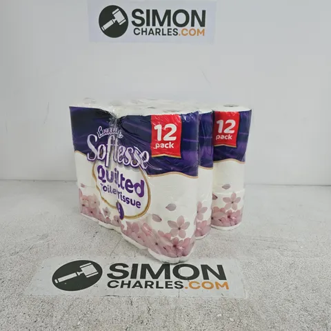 3 X 12 PACK LUXURY SOFTESSE QUILET TOILET TISSUE