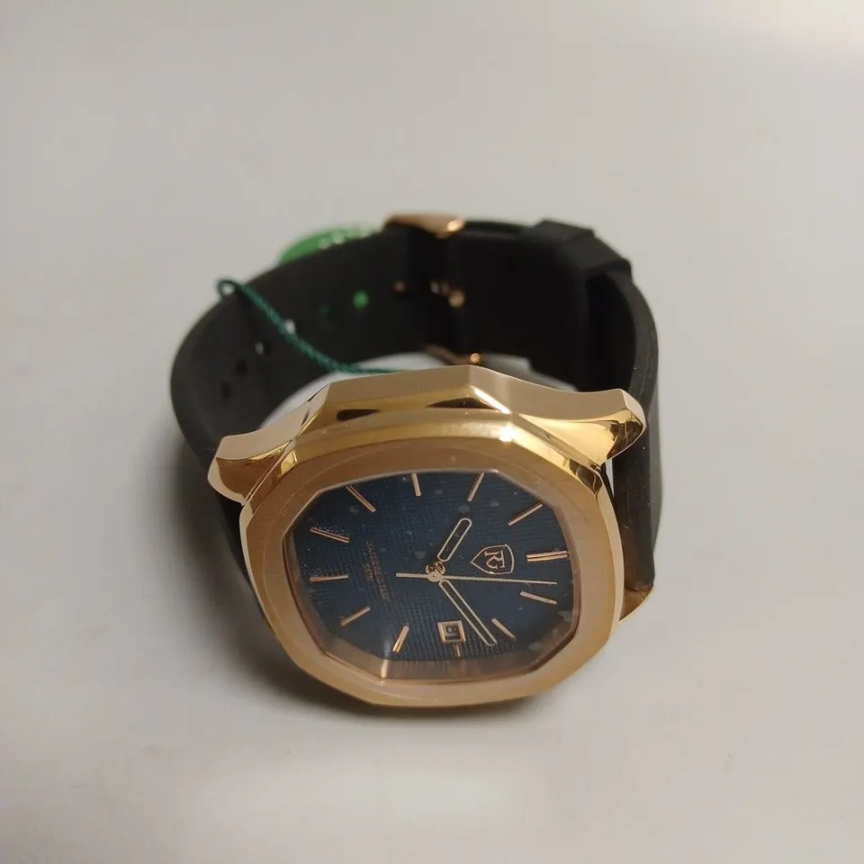 MENS RAYMOND GAUDIN WATCH – 316 STAINLESS STEEL CASE – JPN MOVEMENT – BLUE DIAL – RUBBER STRAP