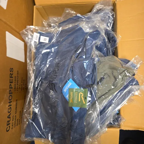 BOX OF APPROXIMATELY 30 ASSORTED BRAND NEW REGATTA ITEMS TO INCLUDE: DARE2B VENTURE FLEECE