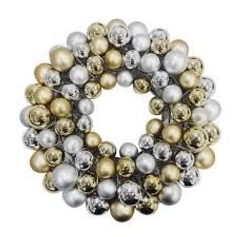 HOMW STORIES 40CM PRE LIT BAUBKE WREATH