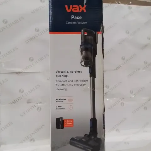 BOXED VAX PACE CORDLESS VACUUM