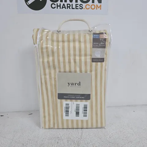 YARD HEBDEN PENCIL PLEAT CURTAINS HONEY YELLOW 66 X 90"
