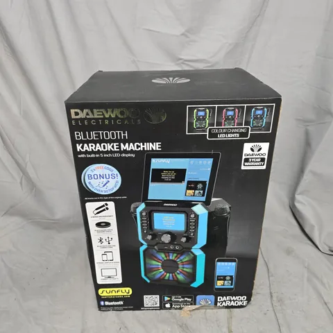 BOXED DAEWOO BLUETOOTH KARAOKE MACHINE