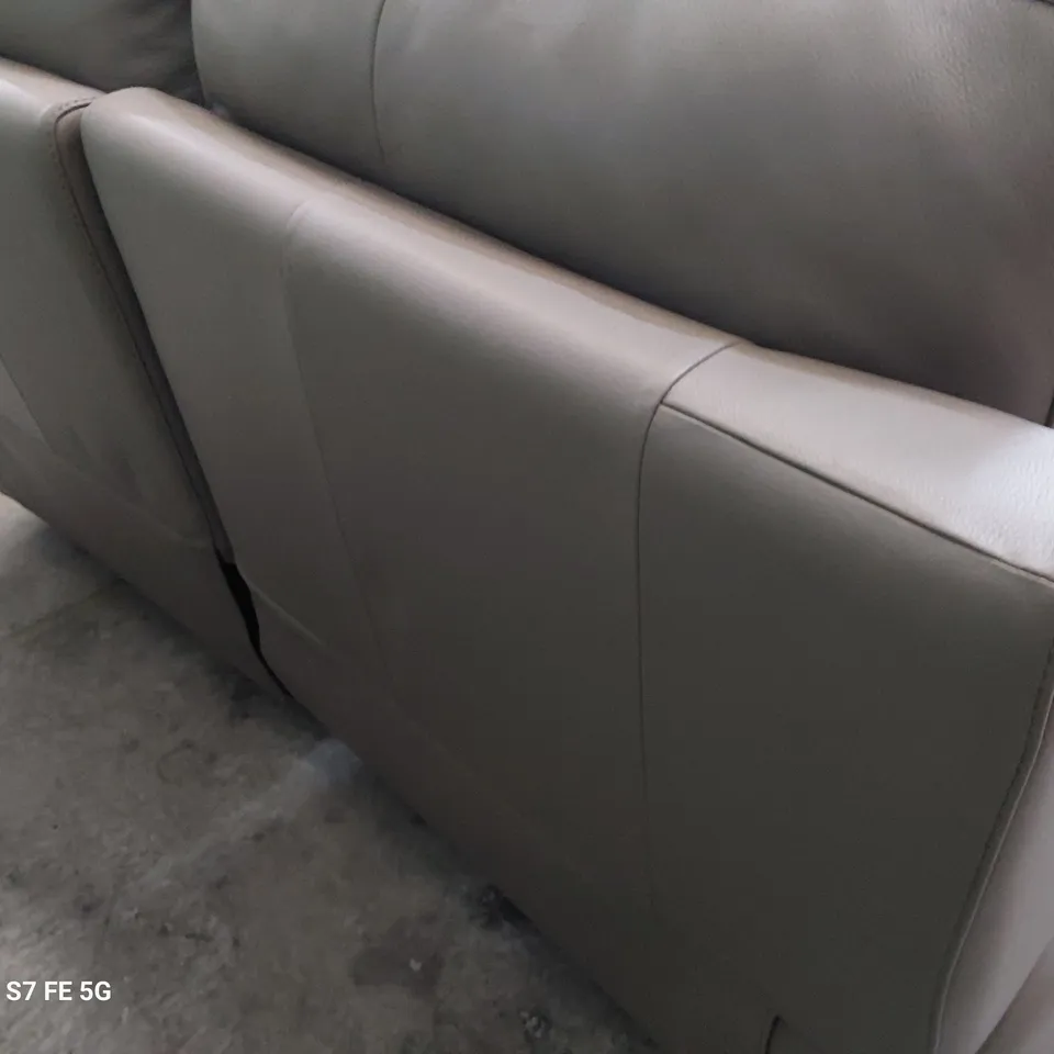 QUALITY ITALIAN DESIGNER PATRIZIO POWER RECLINING TWO SEATER SOFA MUD LEATHER 