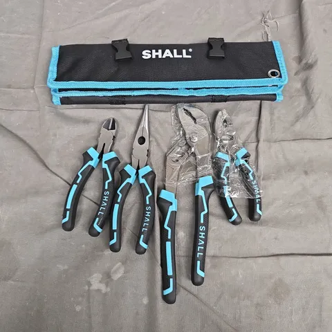 SHALL 4-PIECE PLIERS SET – BLUE/BLACK HANDLES