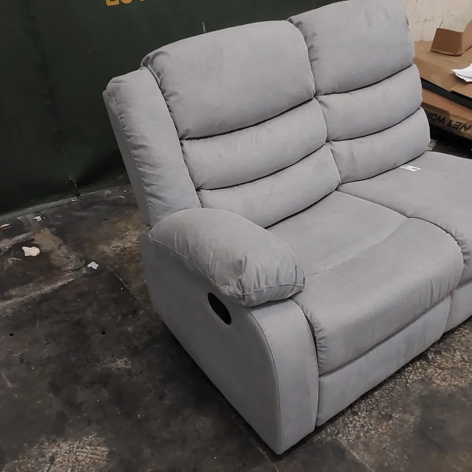 DESIGNER 2 SEATER MANUAL RECLINER SOFA UPHOLSTERED IN FABRIC 