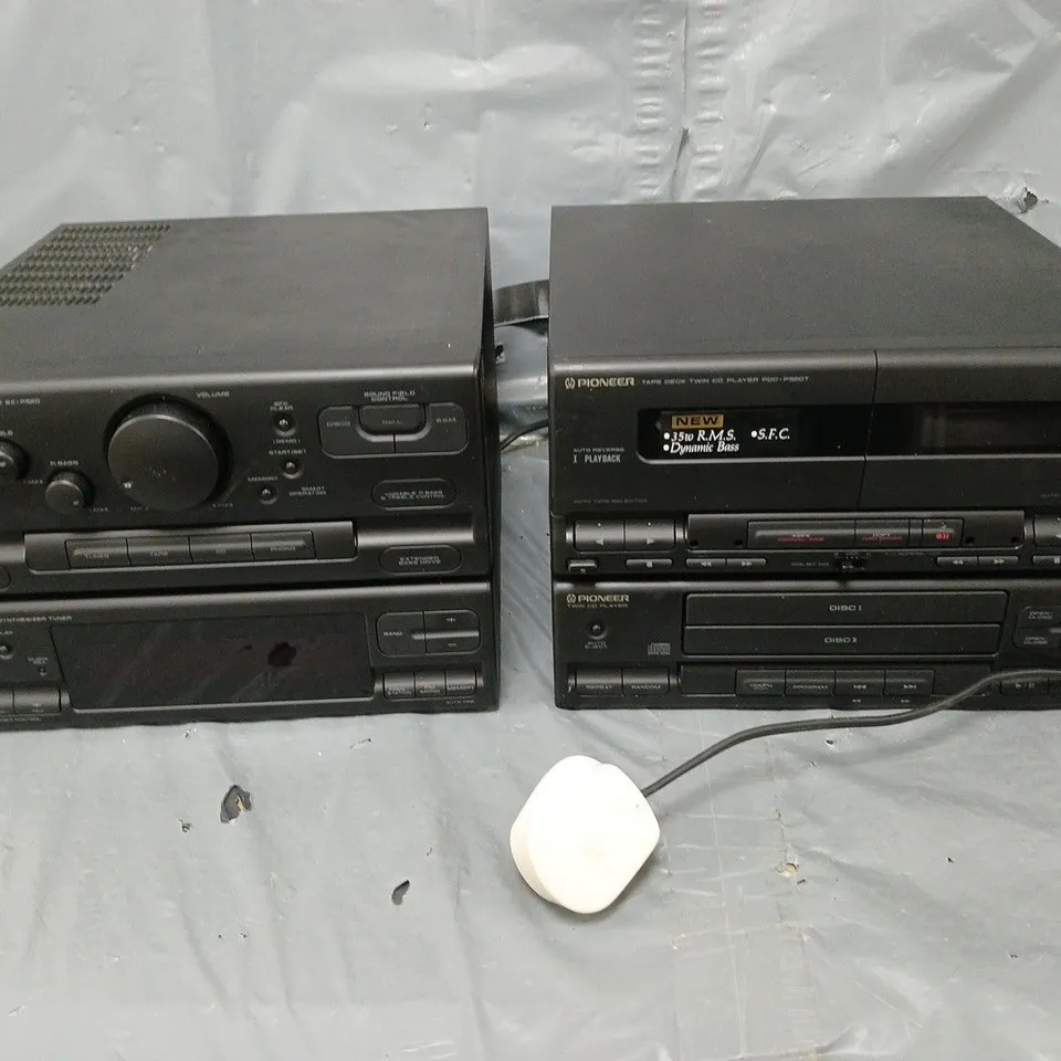 UNBOXED PIONEER TAPE DECK TWIN CD PLAYER AND STEREO RECIEVER 