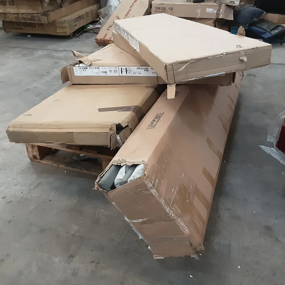 PALLET OF ASSORTED BOXED FURNITURE .