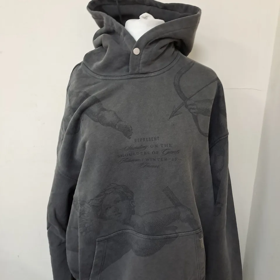 REPRESENT CHERUB ALL OVER HOODIE SIZE L