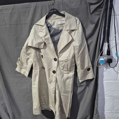 MANGO CASUAL WOMEN'S BEIGE TRENCH COAT