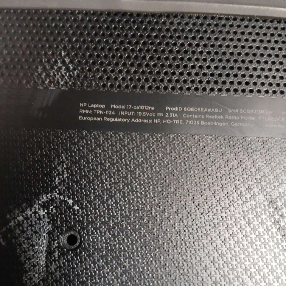 HP LAPTOP 17-C1012NA 17.3IN BLACK