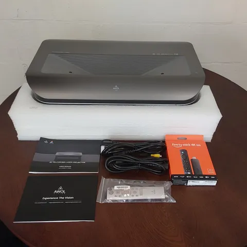 BOXED AWOL VISION LTV-2500 4K UHD ULTRA SHORT THROW TRIPLE LASER PROJECTOR WITH DOLBY VISION & ATMOS