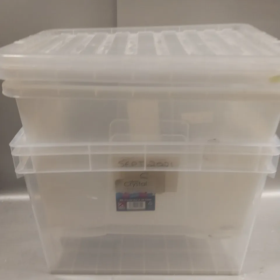 3 CLEAR STORAGE TUBS