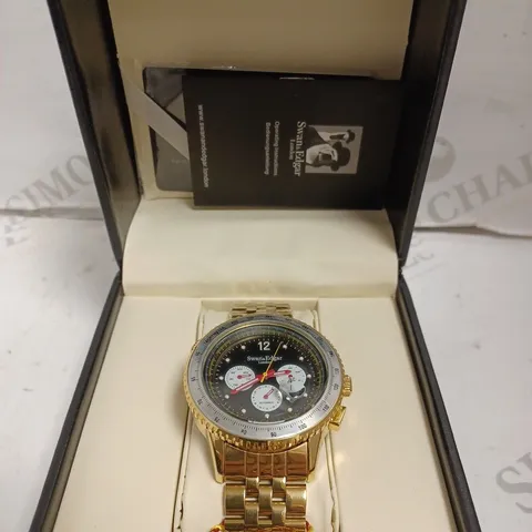 BOXED SWAN AND EDGAR OPULENT RACING AUTOMATIC - STAINLESS STEEL. 