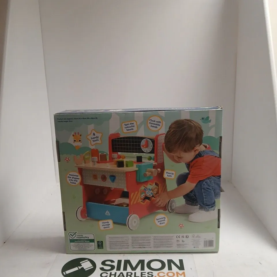 WOODEN ACTIVITY WORKBENCH PLAYSET – 12–36 MONTHS (BOXED)