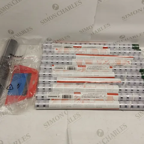 BOX OF APPROXIMATELY 10X BRAND NEW BEAUTYSAID STRIPE WINDOW FILM (44 X 200CM) AND 1X CARBON FIBRE WARP WITH SQUEEGEES