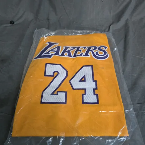 LOS ANGELES LAKERS BASKETBALL JERSEY – YELLOW, NO. 24 -  SIZE UNSPECIFIED