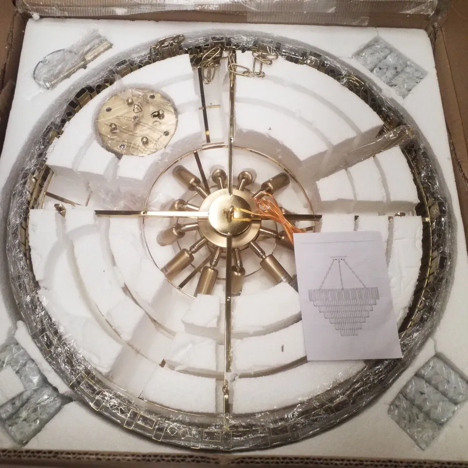 BOXED WISHOMEE CRYSTAL CHANDELIER