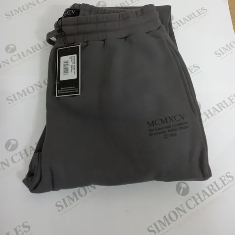 MCMXCV INTEGER GREY JOGGERS - SIZE L
