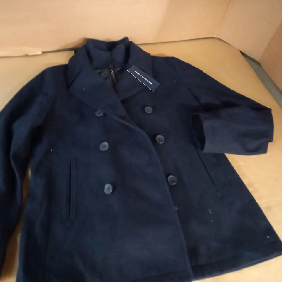 FRENCH CONNECTION NAVY COAT - M