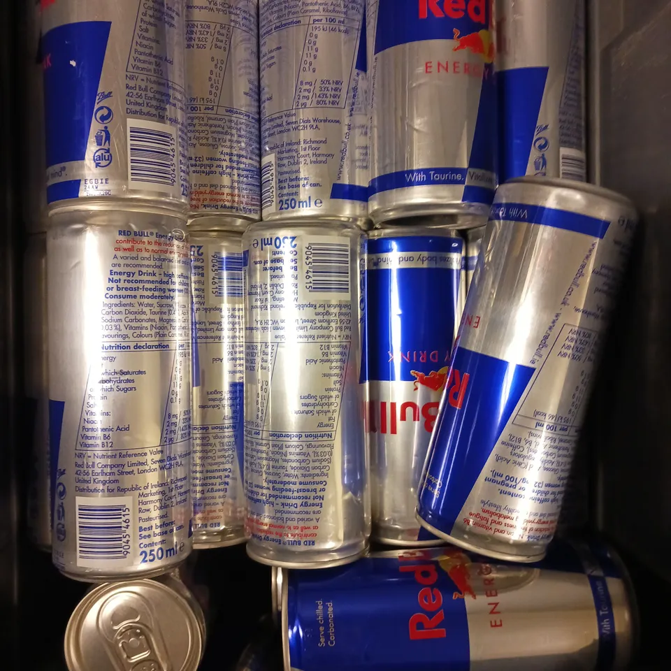 APPROXIMATELY 30 CANS OF RED BULL ENERGY DRINKS - 30 X 250ML