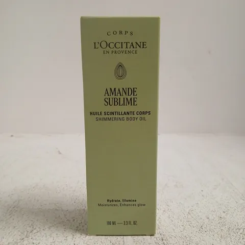 L'OCCITANE AMANDE SUBLIME SHIMMERING BODY OIL (100 ML) – BOXED
