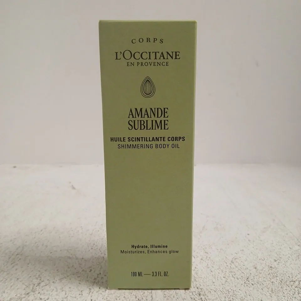 L'OCCITANE AMANDE SUBLIME SHIMMERING BODY OIL (100 ML) – BOXED