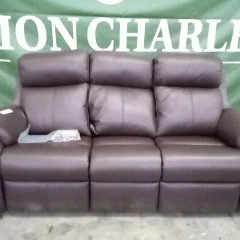 DESIGNER G PLAN KINGSBURY 3 SEATER SOFA - CAPRI CHOCOLATE LEATHER
