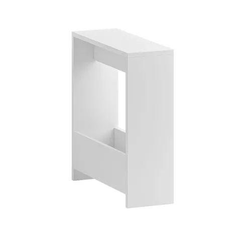 BOXED SIMPI MODERN SIDE TABLE H 60CM 2 TIER IN WHITE