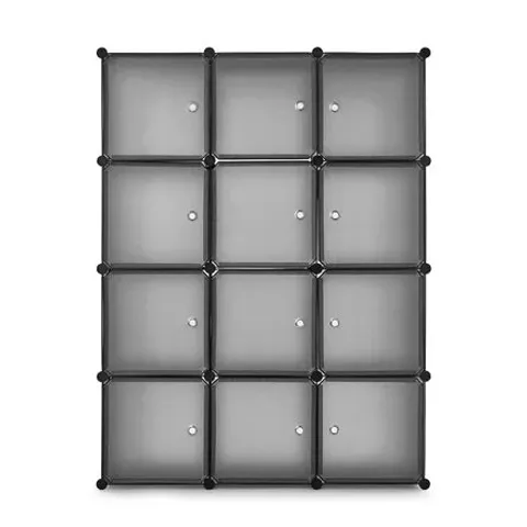 BOXED 12 DOOR PLASTIC WARDROBE 