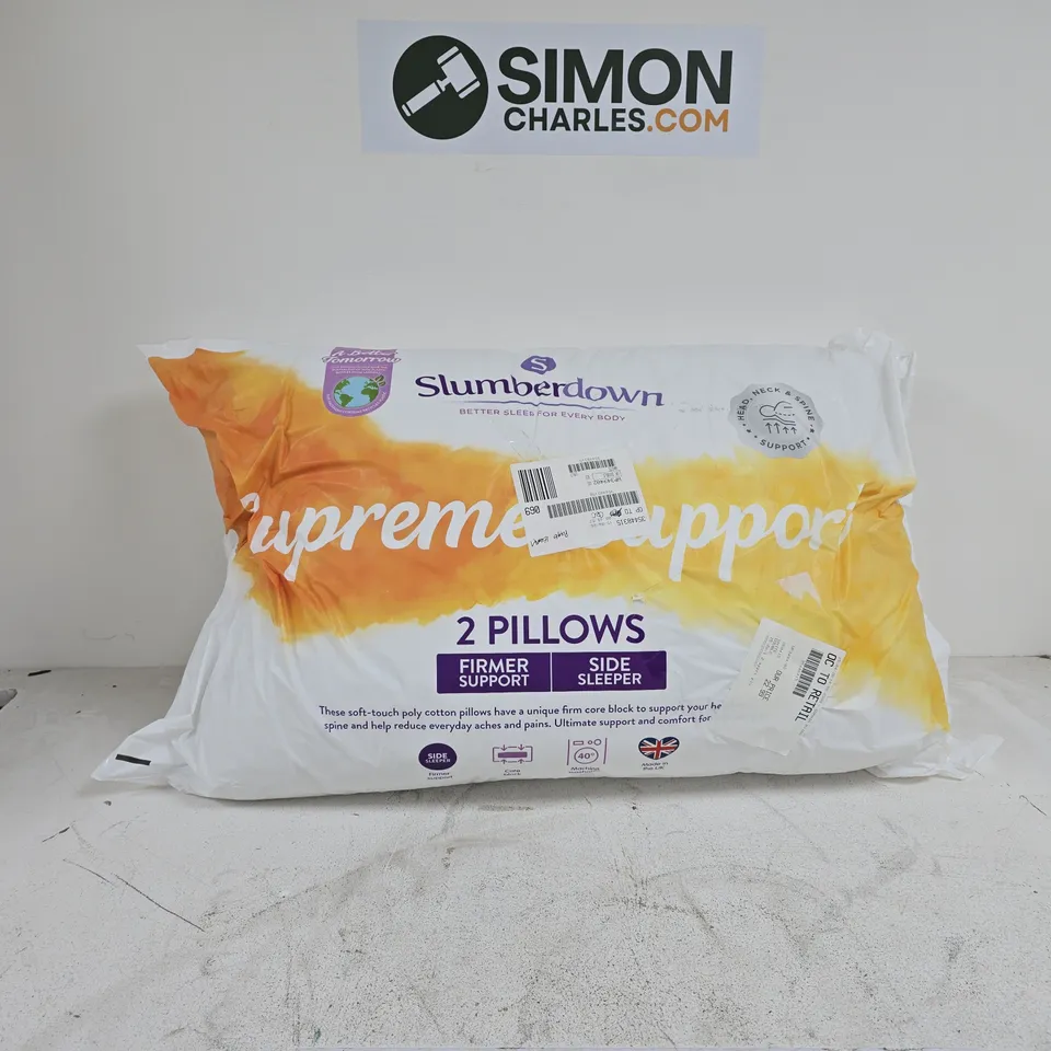 SLUMBERDOWN SUPREME SUPPORT 2 PILLOWS