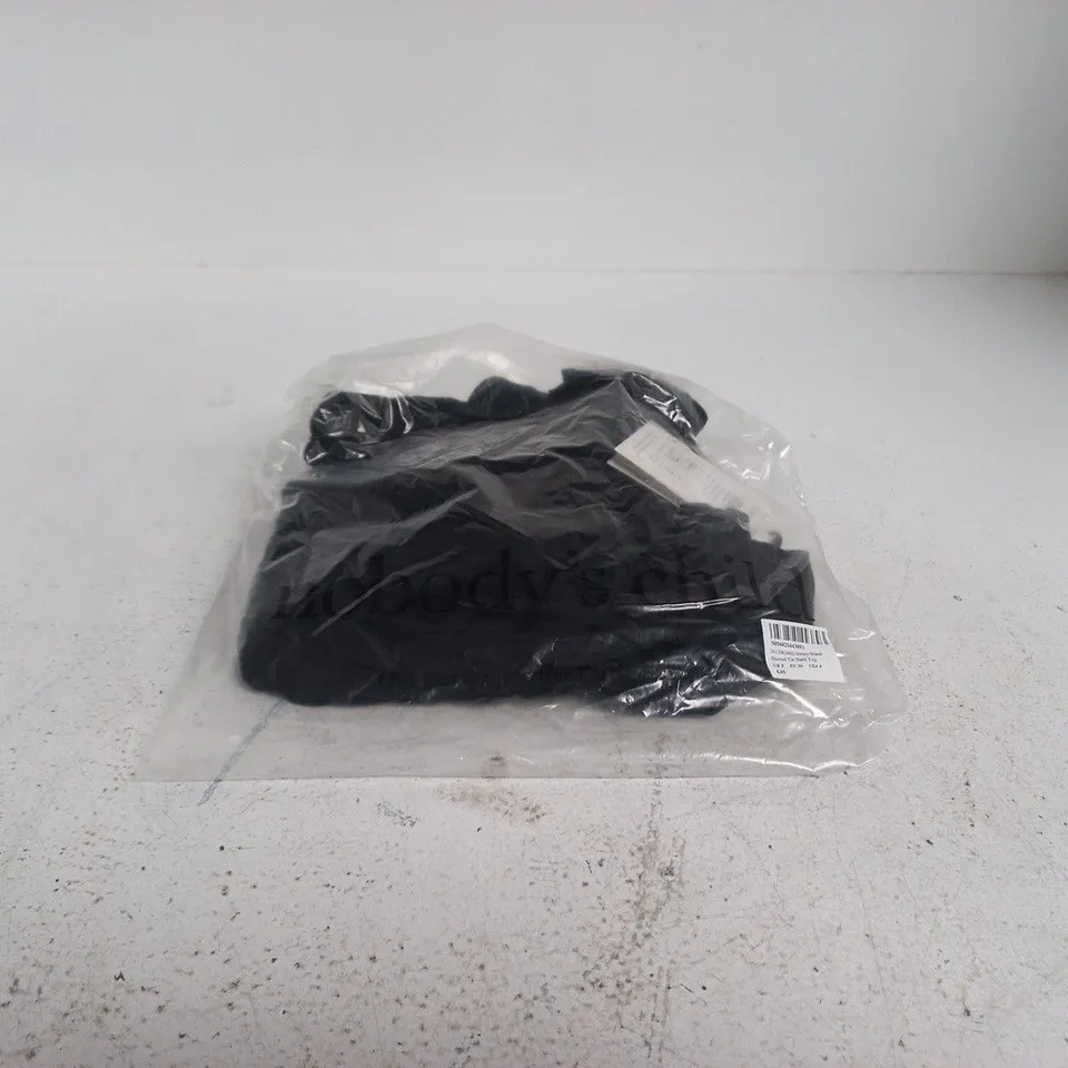 NOBODYS CHILD JERSEY BLACK SHIRRED TIE BACK TOP UK 8
