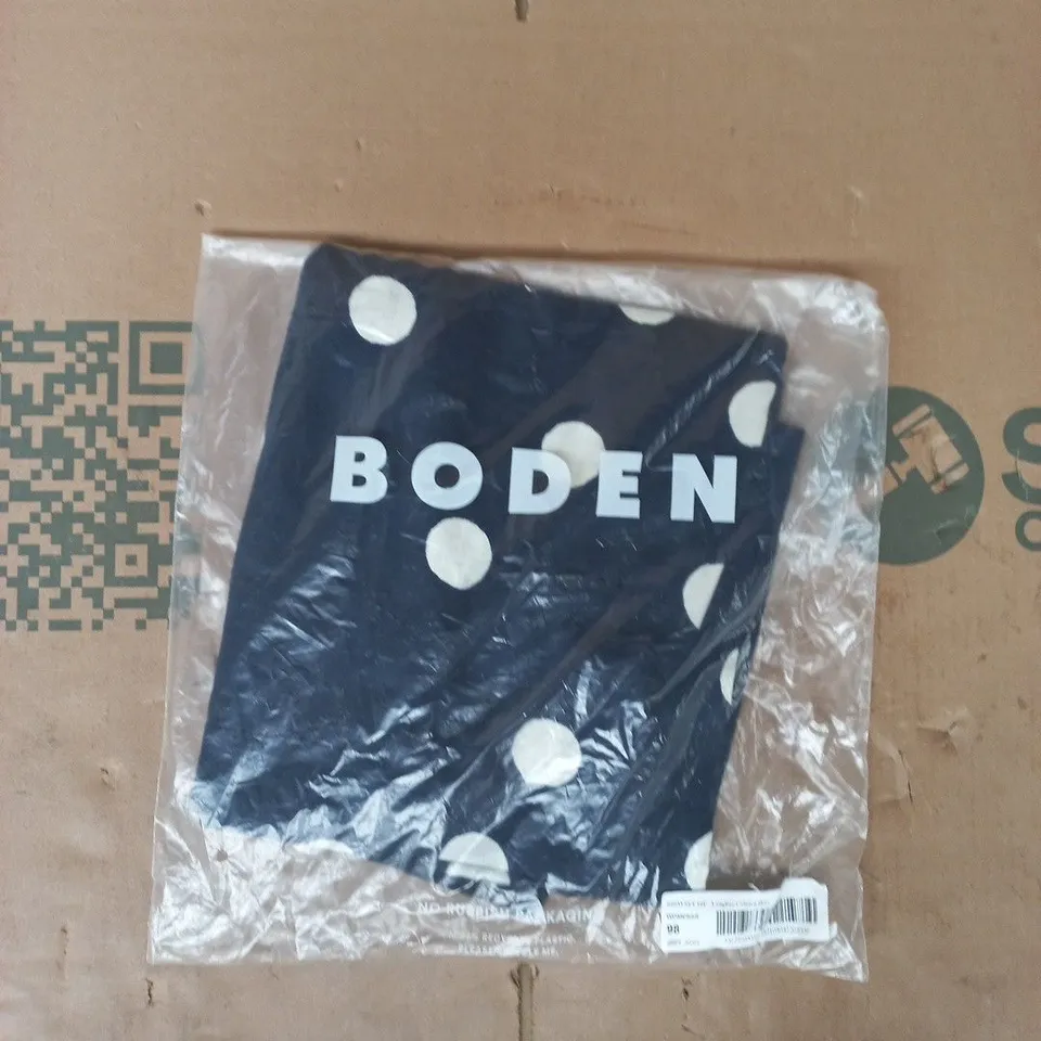 BAGGED BODEN LONGLINE COLUMN SKIRT IN NAVY/WHITE SIZE 10P