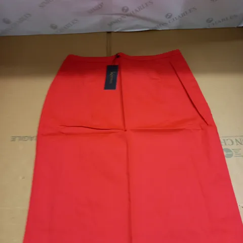 KINTSUGI WOMENS RED PENCIL SKIRT WITH HIDDEN VELCRO OPENING SIZE 16