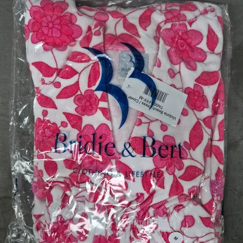 BIRDIE & BEAR VICTORIA BEACH DRESS IN PINK SIZE MEDIUM