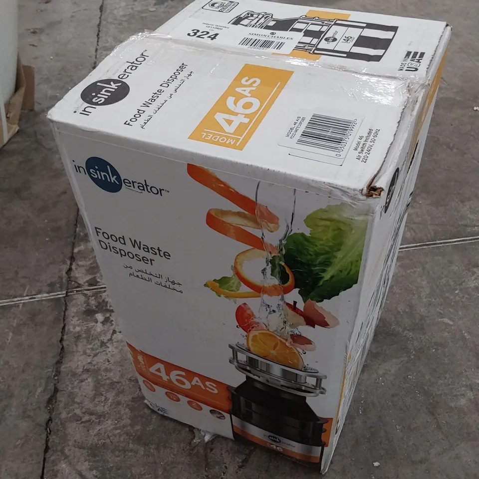 BOXED INSINKERATOR FOOD WASTE DISPOSER MODEL 46AS