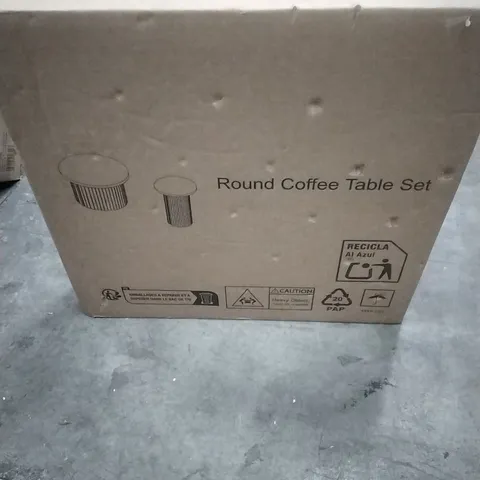 BOXED ROUND COFFEE TABLE SET