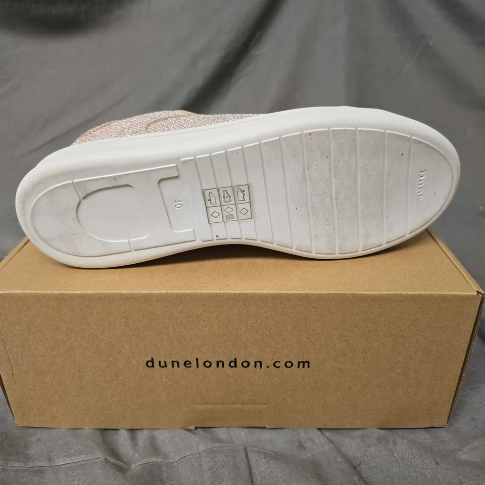 BOXED PAIR OF DUNE LONDON ENDURIN SLIMSOLE TRAINERS - 7