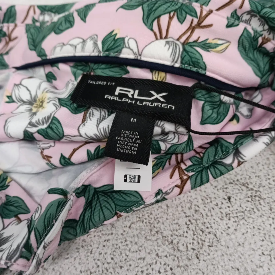 RLX RALPH LAUREN PINK FLORAL PATTERN CONCEPT 1 TOP MEDIUM TAGGED
