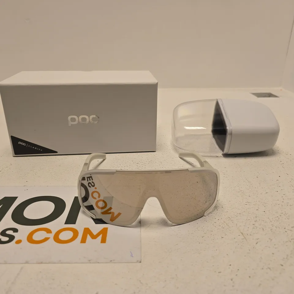 POC ASPIRE SUNGLASSES – TRANSLUCENT CLARITY ROAD, SUNNY SILVER LENS, CAT 3