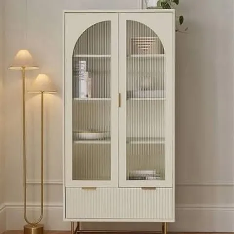 BOXED CORA GLASS DOOR BOOKCASE (2 BOXES)