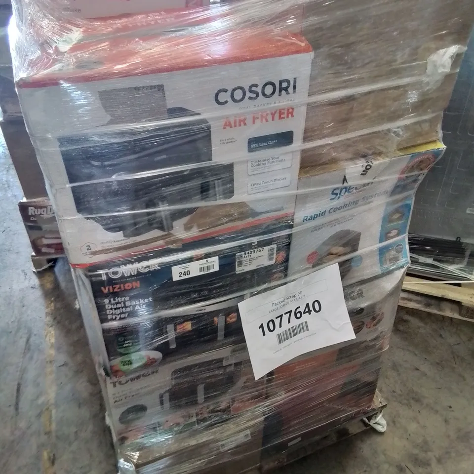 PALLET OF APPROXIMATELY 24 UNPROCESSED RAW RETURN HOUSEHOLD AND ELECTRICAL GOODS TO INCLUDE;