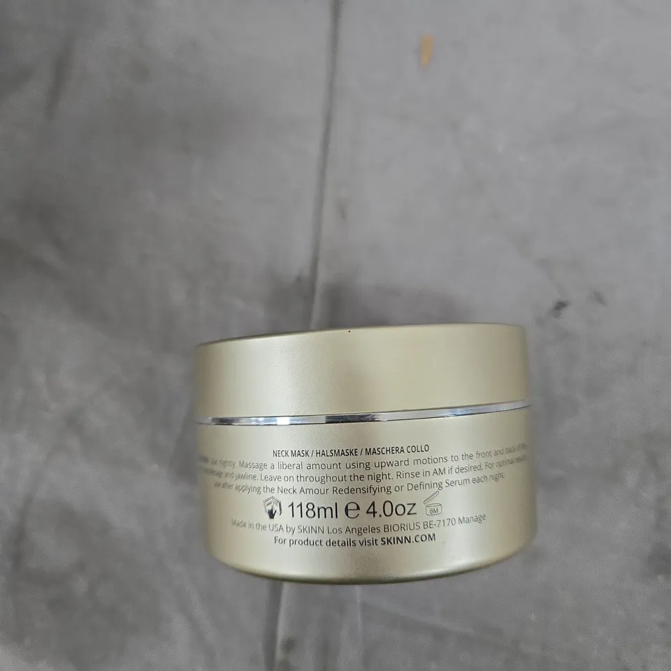SKINN NECK AMOUR LEAVE-ON MASK – 118ML (4OZ) GOLD JAR