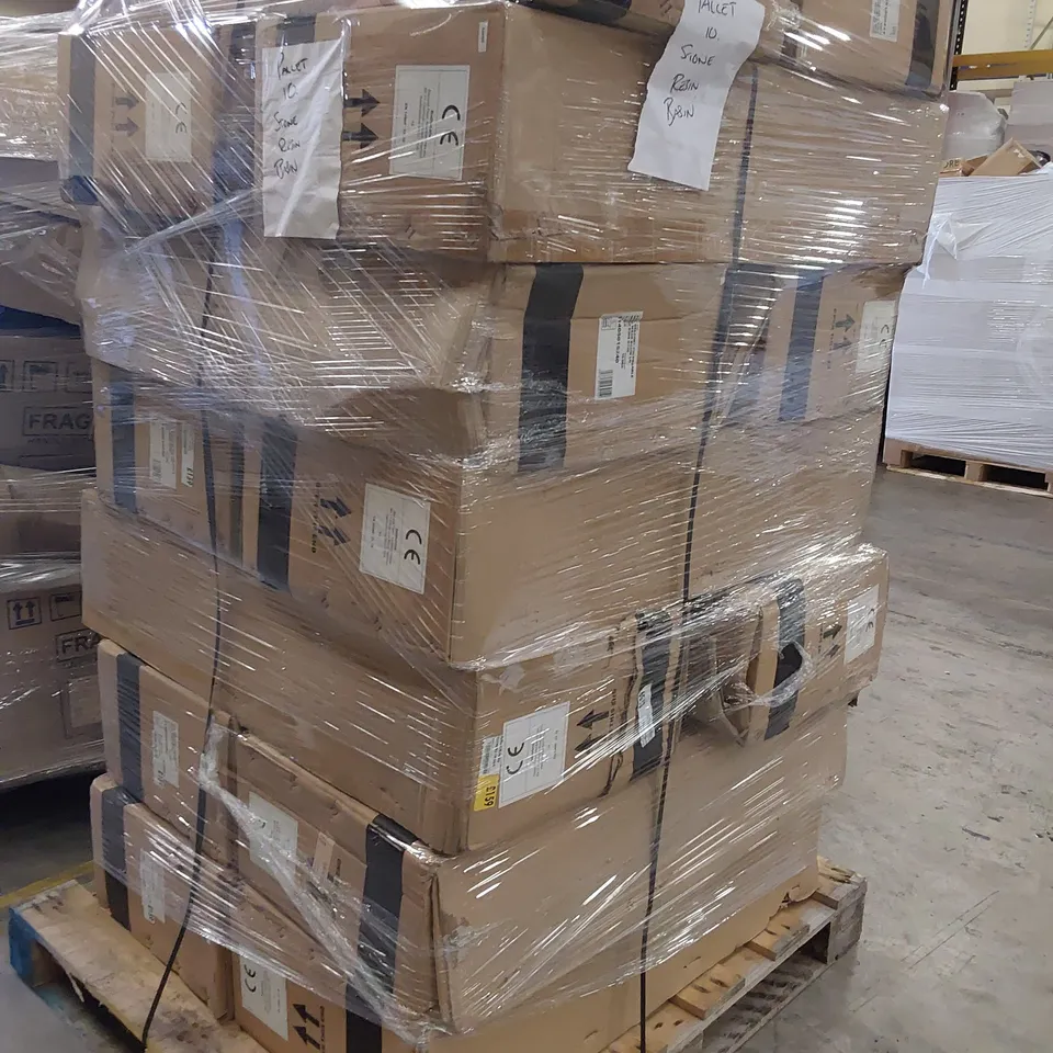 PALLET OF APPROXIMATELY 14 BOXED STONE RESIN BASINS 