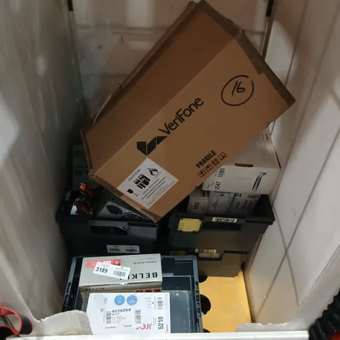 CAGE OF ASSORTED PRODUCTS TO INCLUDE; 56K INTERNAL MODEM KIT, BT BUSINESS HUB ROUTER AND LITE ON PS5251 6LF POWER SUPPLY
