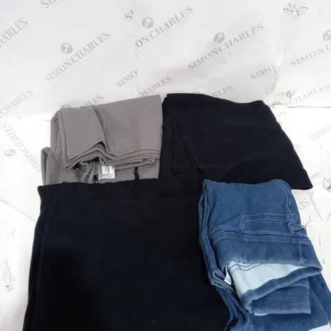 BOX OF ASSORTED CLOTHING TO INCLUDE: DRESSES, TOPS AND TROUSERS