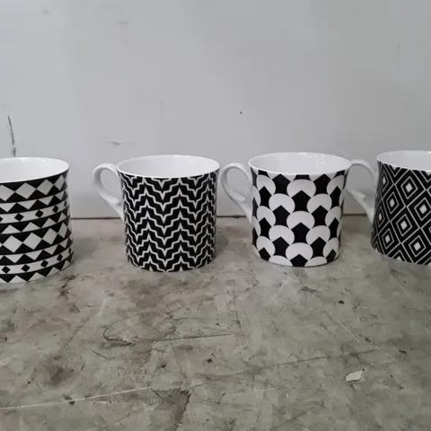 BOXED SET OF 4 HERITAGE FINE BONE CHINA MUGS