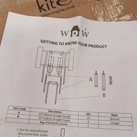 BOXED PENDANT LIGHT - GOLD (1 BOX)